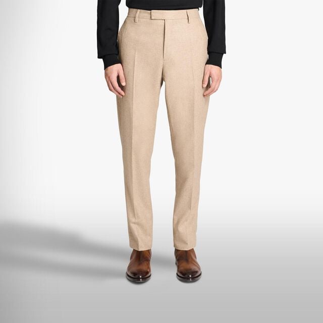 Cashmere Stretch Travel Pants, WARM BEIGE, hi-res 2