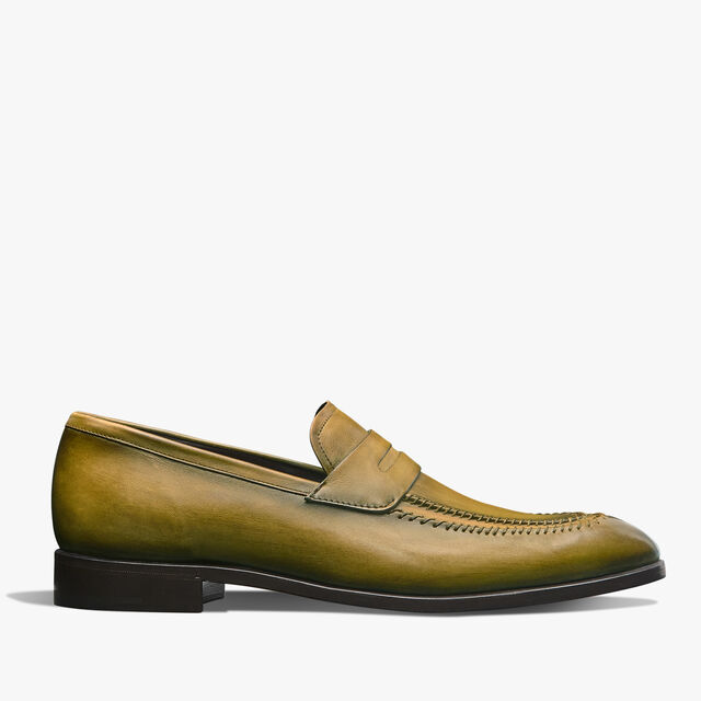 Rapiécé-Reprisé Leather Loafer, ACID GREEN, hi-res 1