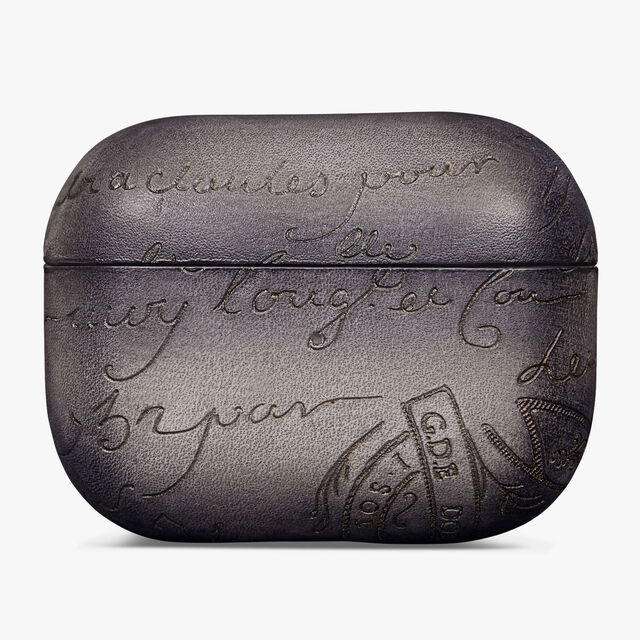 Scritto Leather AirPods Pro Case, LIGHT ALUMINIO, hi-res 1