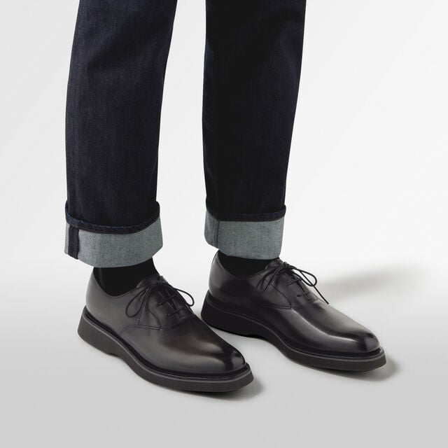 Richelieu Alessio En Cuir, NERO GRIGIO, hi-res 7
