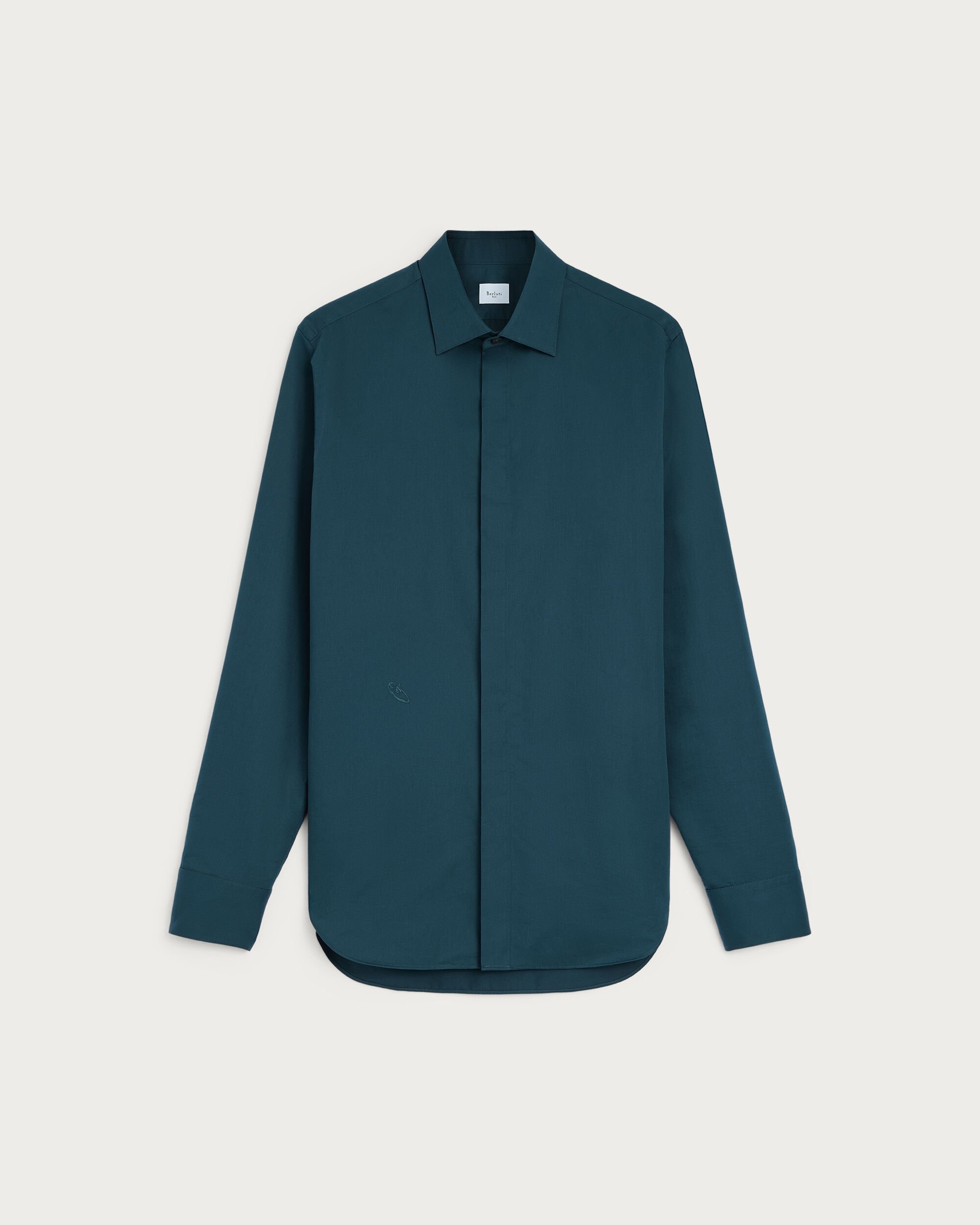 Andy Shirt with Alessandro Embroidery, Nero Blue, hi-res