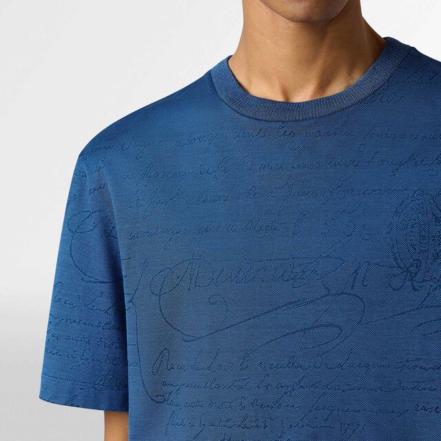 Scritto Pique T-shirt, PACIFIC BLUE, hi-res 3