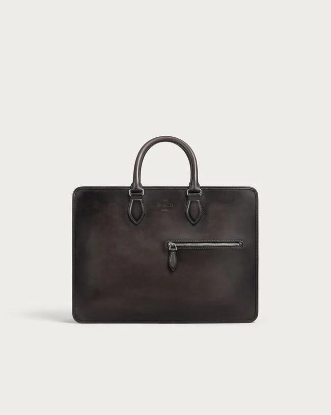Deux Jours Briefcase, Nero Grigio, hi-res