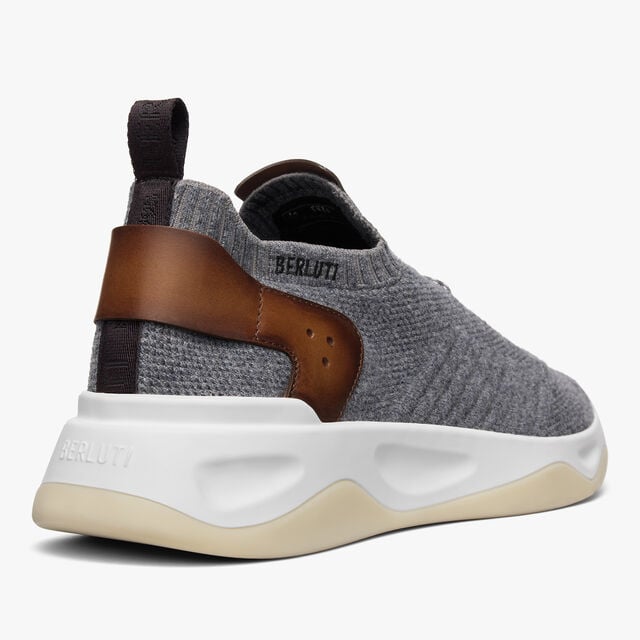 Shadow Cashmere And Lagoon Calf Sneaker, GREY, hi-res 5