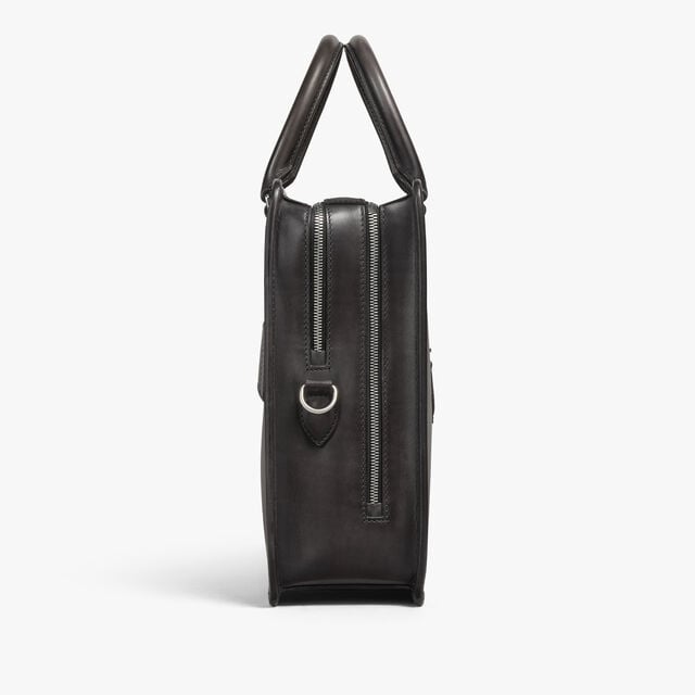 Deux Jours Leather Briefcase, NERO GRIGIO, hi-res 5