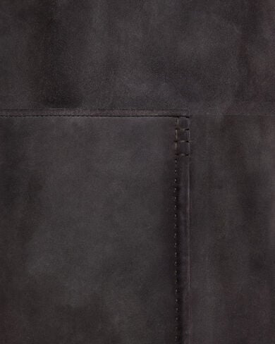 Veste Forestière en Cuir Patiné, Warm Purple Grey, hi-res