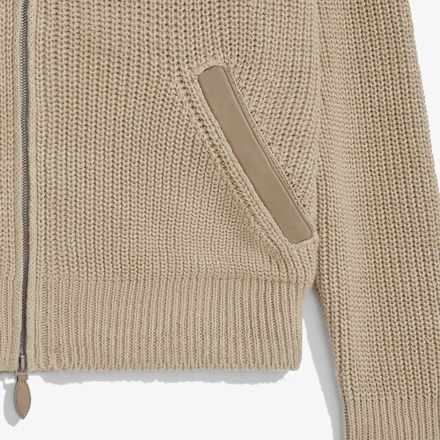 Hemp Zip-Up Cardigan, LIGHT FAWN, hi-res 7