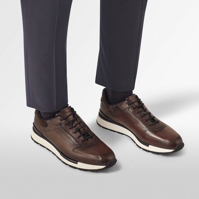 Fast Track Venezia Calf Leather Sneaker, SOFT BROWN, hi-res 7