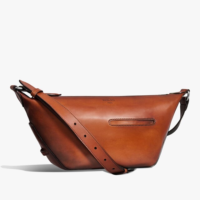 Sac Bandoulière Toujours Soft Zipped Hobo Xs En Cuir, ARANCIO VERMIGLIO, hi-res 3