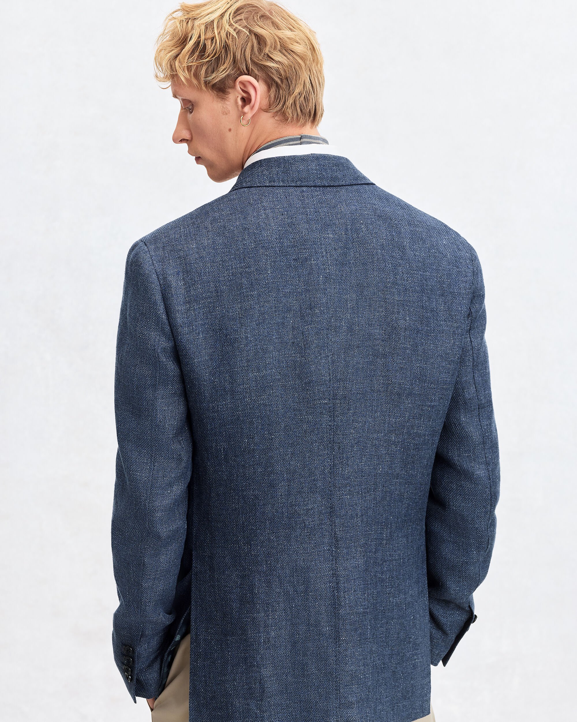 Marcello Jacket with Leather Details, Soladite Blue, hi-res