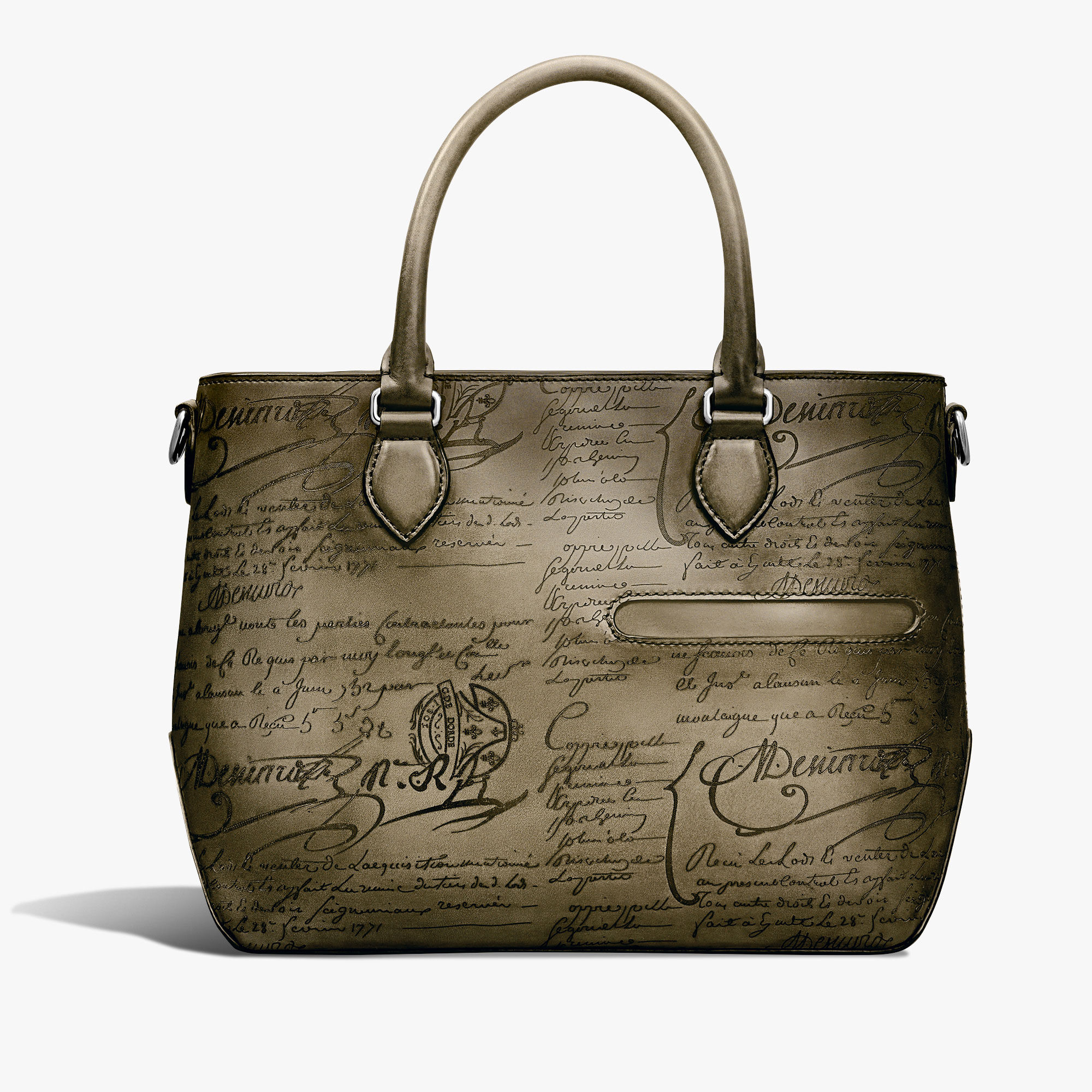 BERLUTI Green Patina Leather ShoulderBag