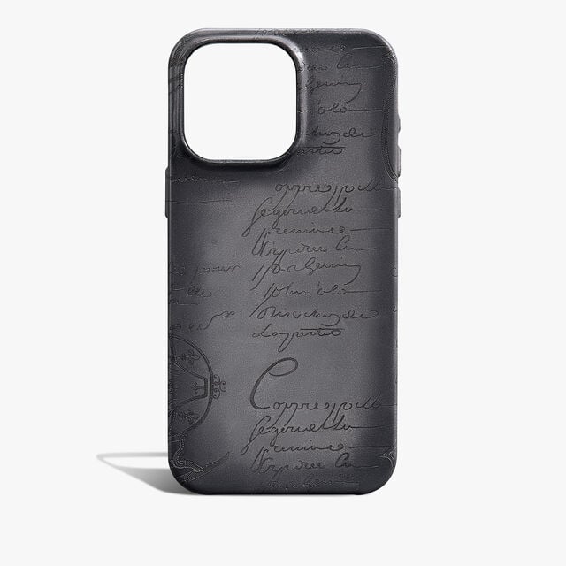 Scritto Leather iPhone 16 Pro Max Case, LIGHT ALUMINIO, hi-res 1