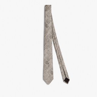 Chevron Scritto Tie, PEBBLE BEIGE, hi-res