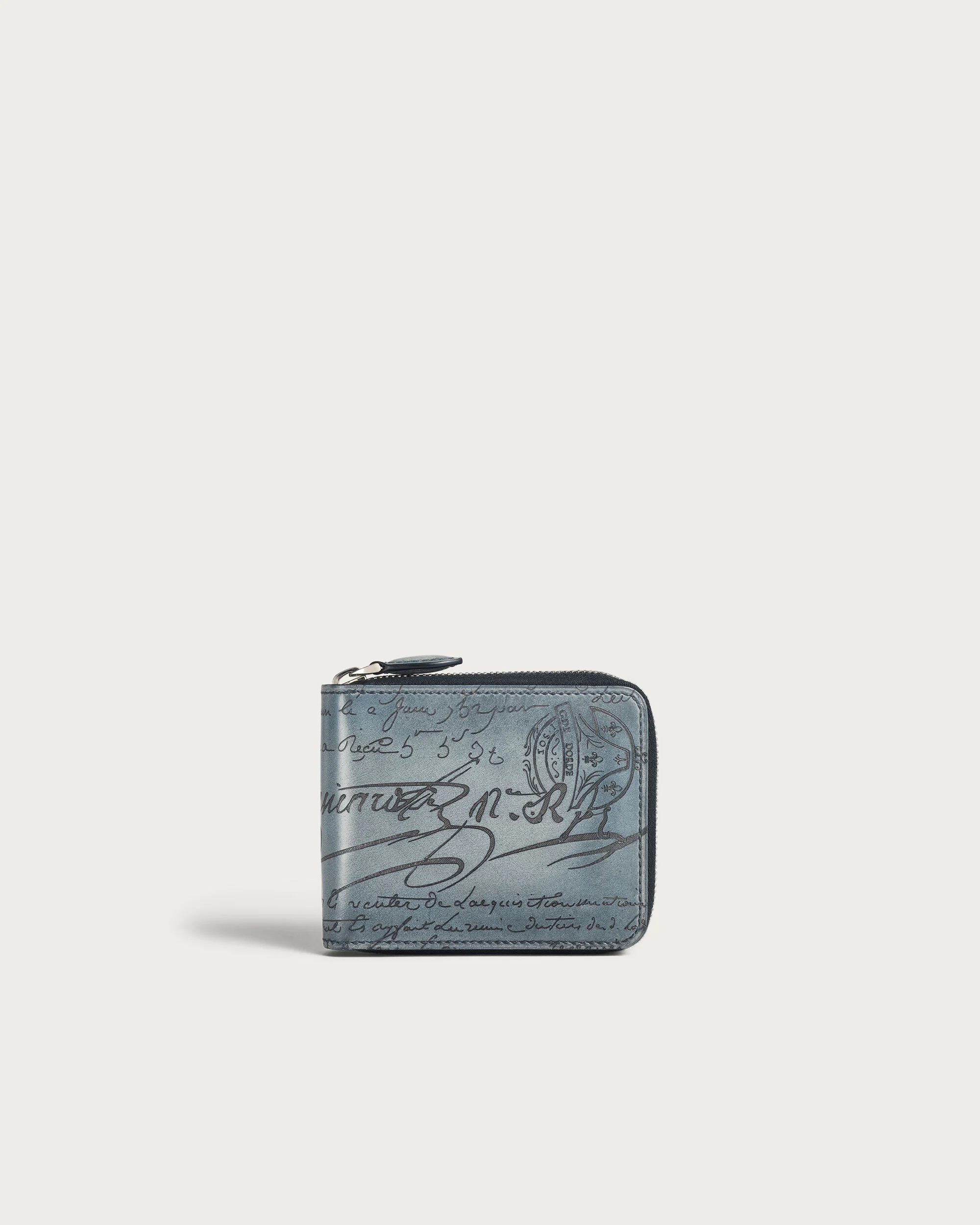 Itauba Square Compact Zipped Wallet, Bleu Brume, hi-res