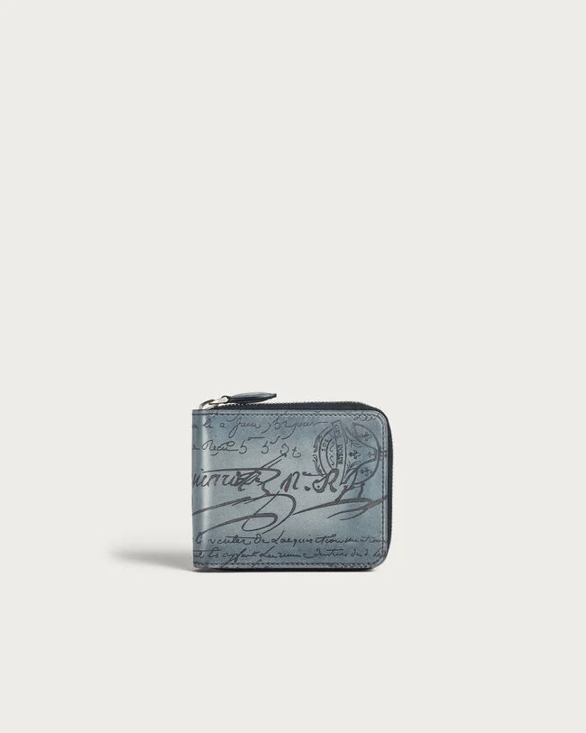 Itauba Square Compact Zipped Wallet, Bleu Brume, hi-res