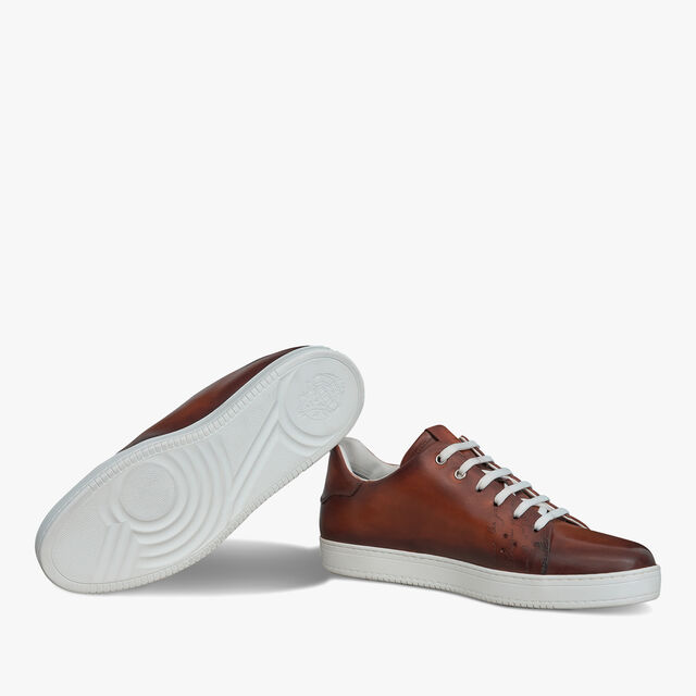 Sneaker Playtime En Cuir Scritto, CACAO INTENSO, hi-res 4