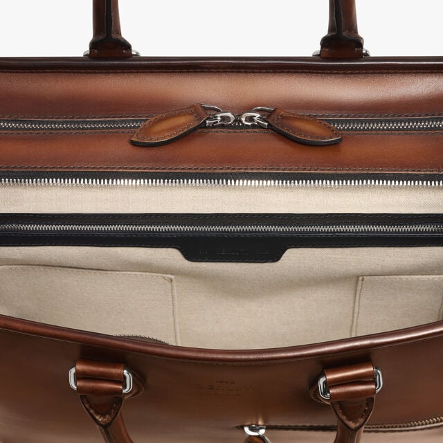 Cartable Deux Jours En Cuir, CACAO INTENSO, hi-res 12