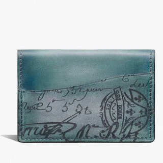 Imbuia Gradiant Scritto Leather Card Holder Imbuia Gradiant Scritto Leather Card Holder