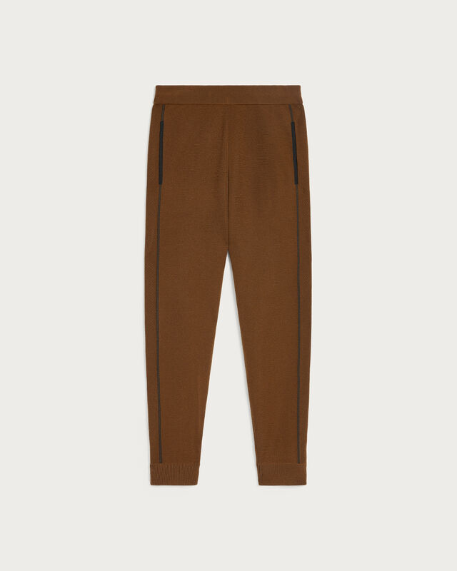 Shadow Jogpants with Leather Detail, Toffee Camel, hi-res