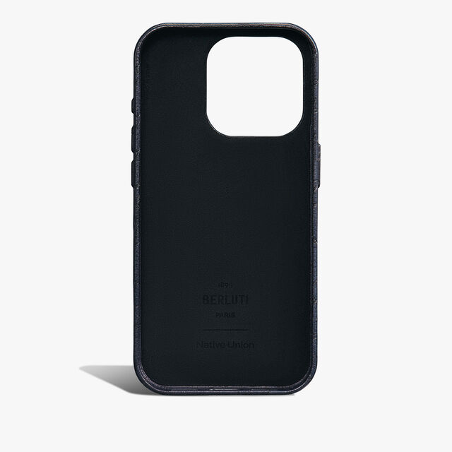 Scritto Leather iPhone 16 Pro Case, INDIGO DENIM, hi-res 2