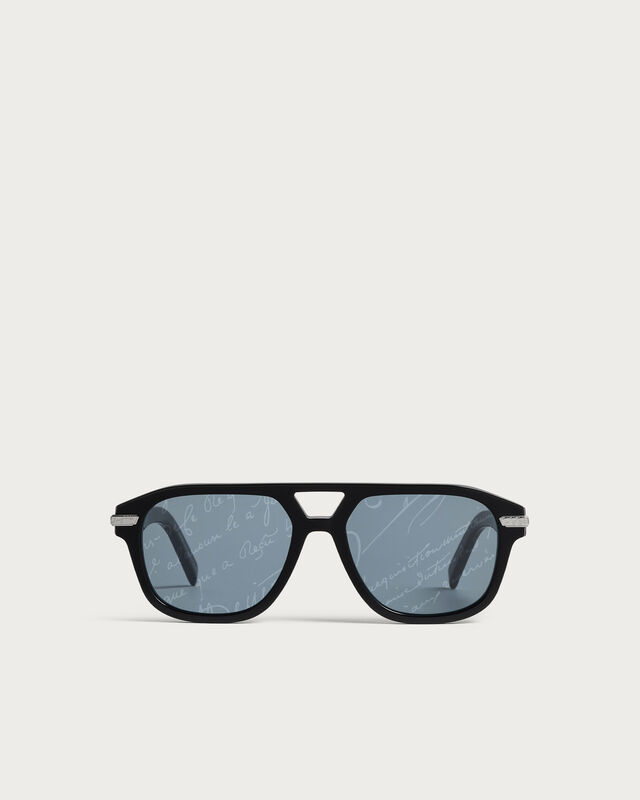 Lunettes de Soleil Flare, Black & Grey Scritto Silver, hi-res