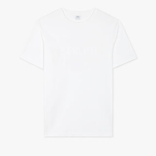 エンブロイダリースクリット＆ロゴ Tシャツ, BLANC OPTIQUE, hi-res