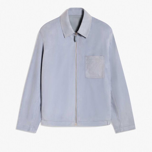 Suede Overshirt, PALE BLUE, hi-res 1