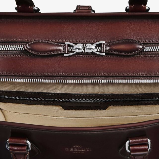 Premier Jour Scritto Leather Backpack, LEGNO BRUCIATO, hi-res 5