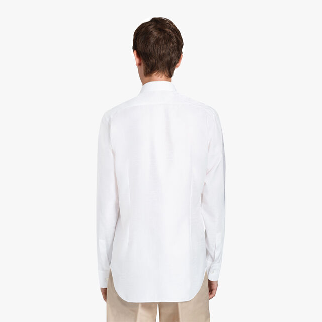 Chemise Andy En Coton Et Soie Scritto, BLANC OPTIQUE, hi-res 3