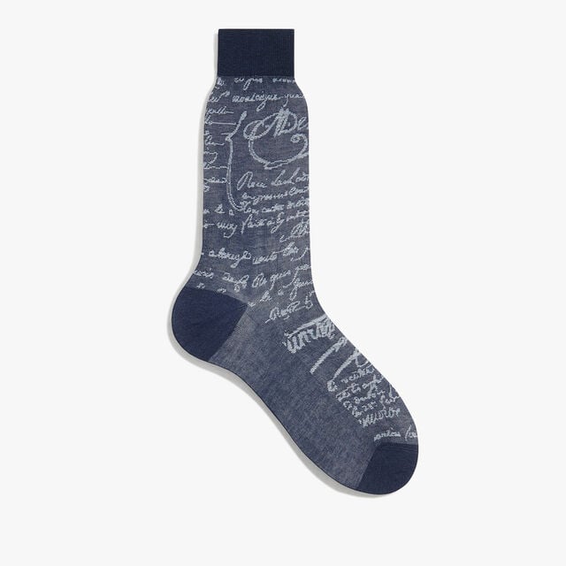 Fast Track Cotton Socks, BLUE CHARCOAL, hi-res 2