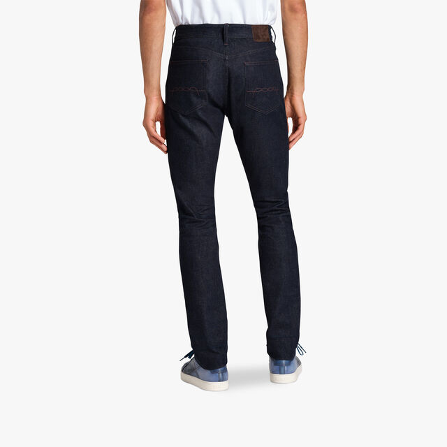 Indigo Denim Trousers, DARK INDIGO DENIM, hi-res 4