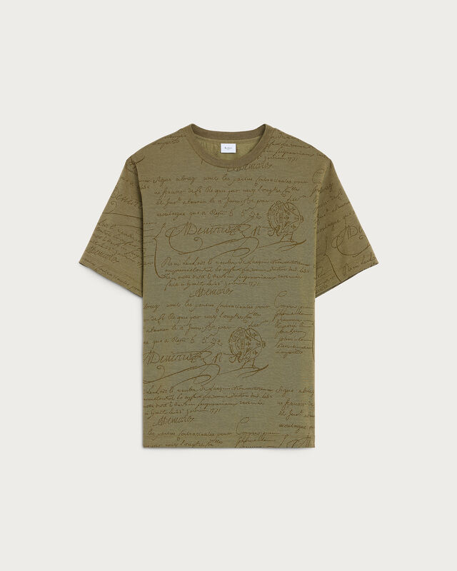 Scritto Piqu&eacute; T-shirt, Salvia, hi-res