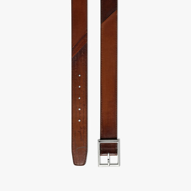 Classic Scritto Leather 35MM Belt, CACAO INTENSO, hi-res 2