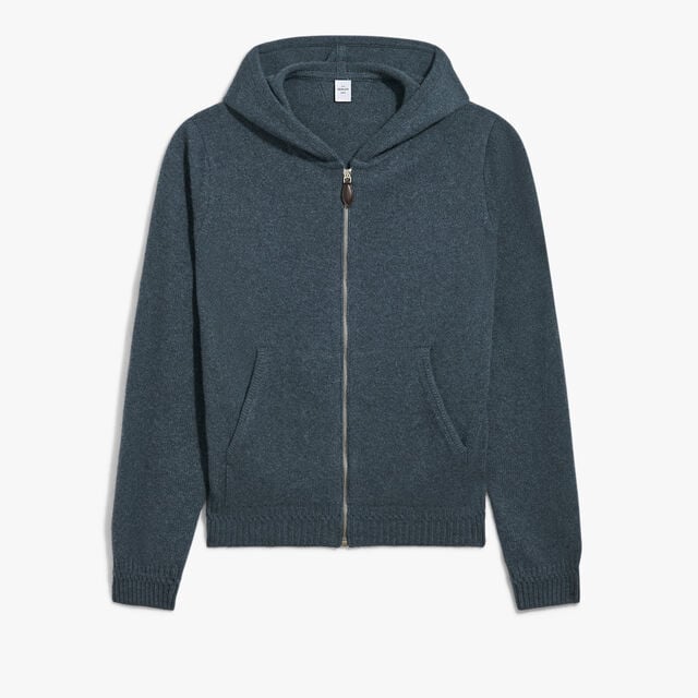 Classic Cashmere Zip-up Hoodie, DEEP EMRALD BLUE, hi-res 1