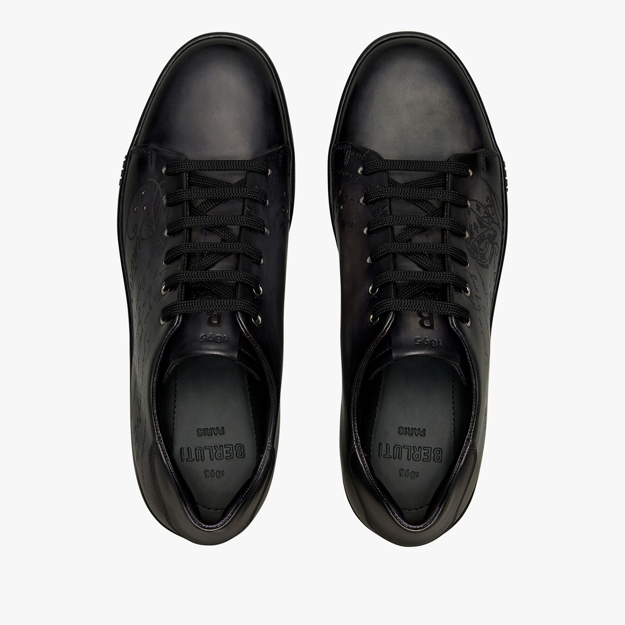 Playtime Scritto Leather Sneaker, NERO GRIGIO, hi-res 3