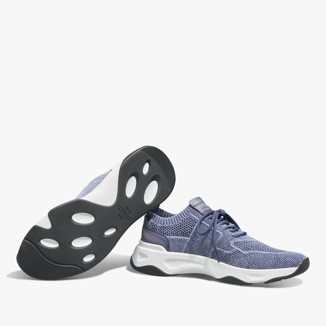 Shadow Denim And Leather Sneaker, BLUE, hi-res 4