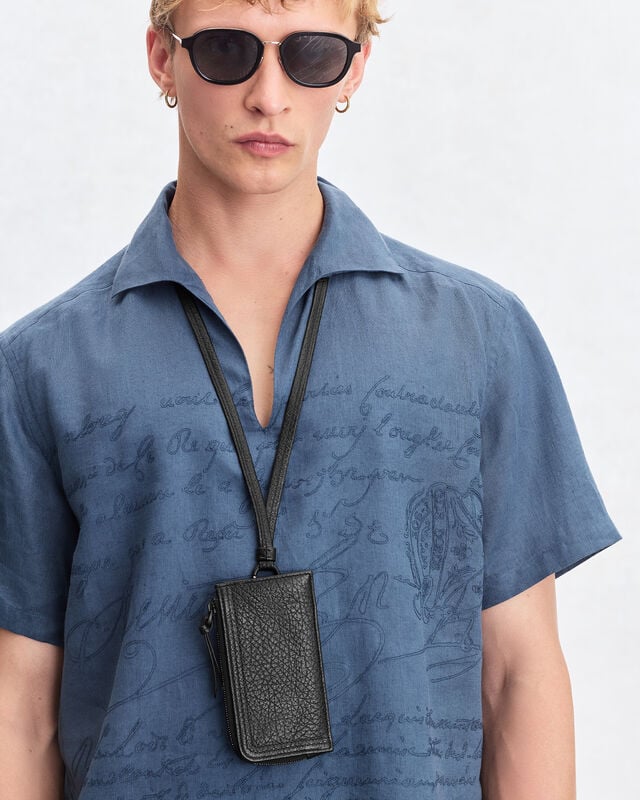 Koa Maxi Strap Zipped Card Holder, Deep Black, hi-res