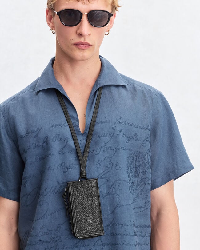 Koa Maxi Strap Zipped Card Holder, Deep Black, hi-res