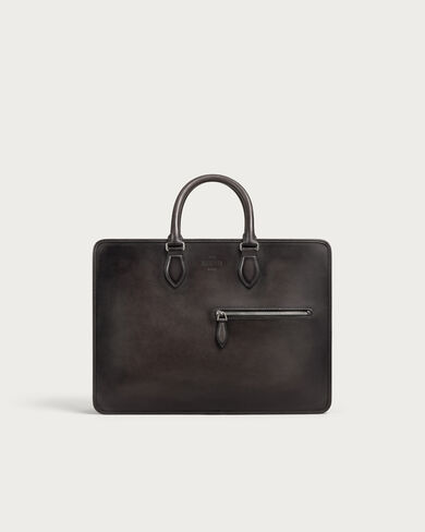 Deux Jours Briefcase, Nero Grigio, hi-res