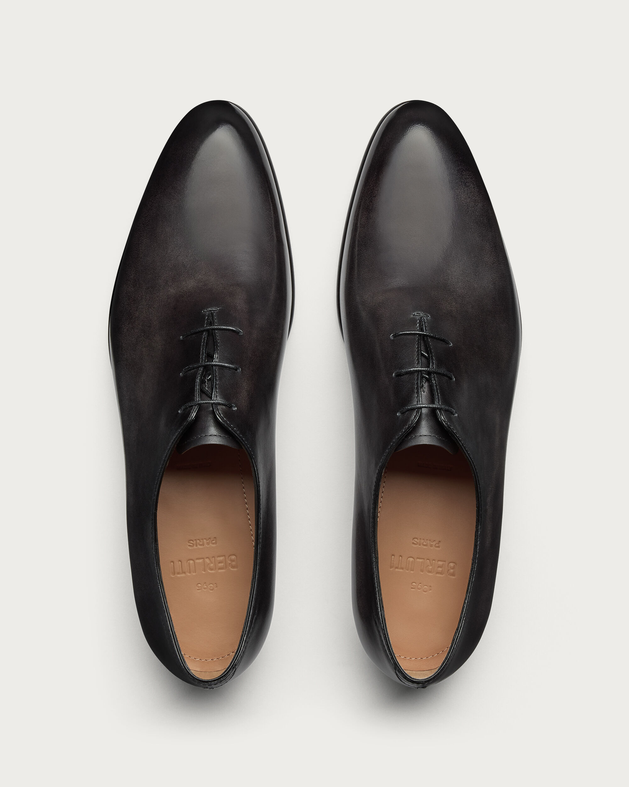 Alessandro Galet Calf Leather Oxford, Nero Grigio, hi-res