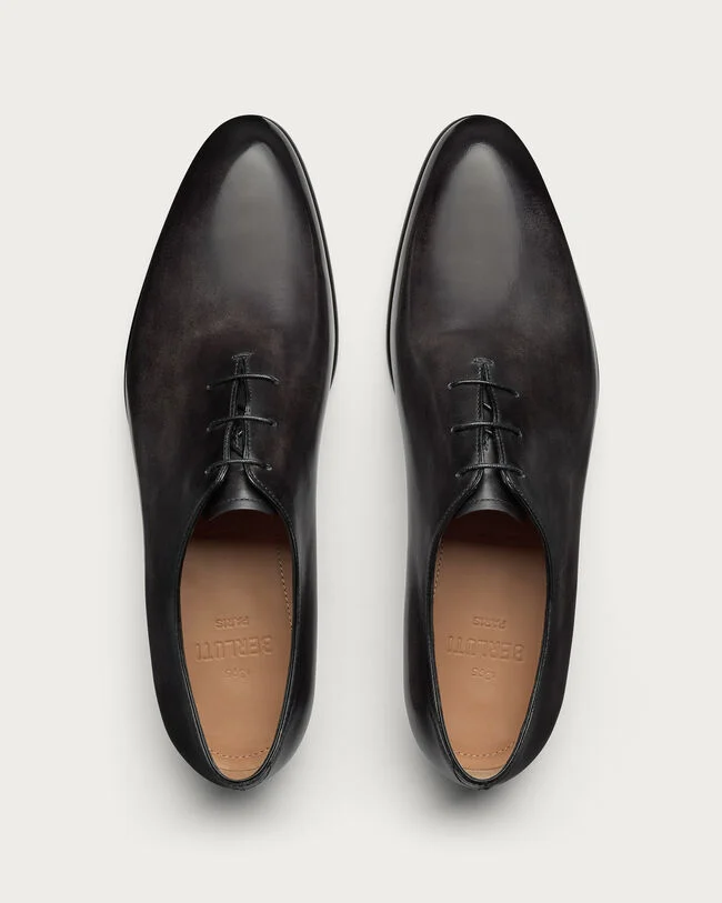 Alessandro Galet Calf Leather Oxford, Nero Grigio, hi-res
