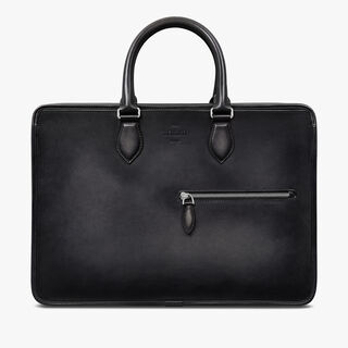 Un Jour Leather Briefcase, NERO GRIGIO, hi-res