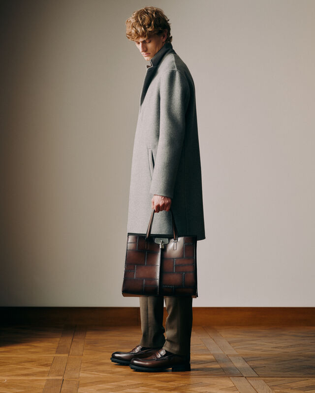 Luti 38 Leather Tote Bag, MARRONE INTENSO, hi-res 2