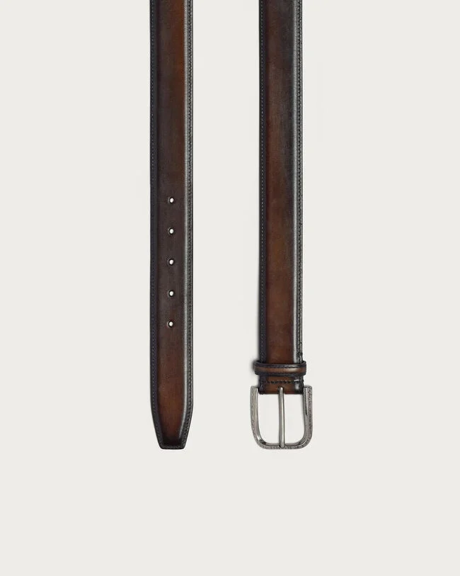 Curve Belt, Charcoal Brown, hi-res