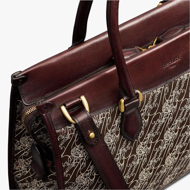 Cabas Toile Marbeuf Tote Bag, DARK BROWN + MADURO, hi-res 6