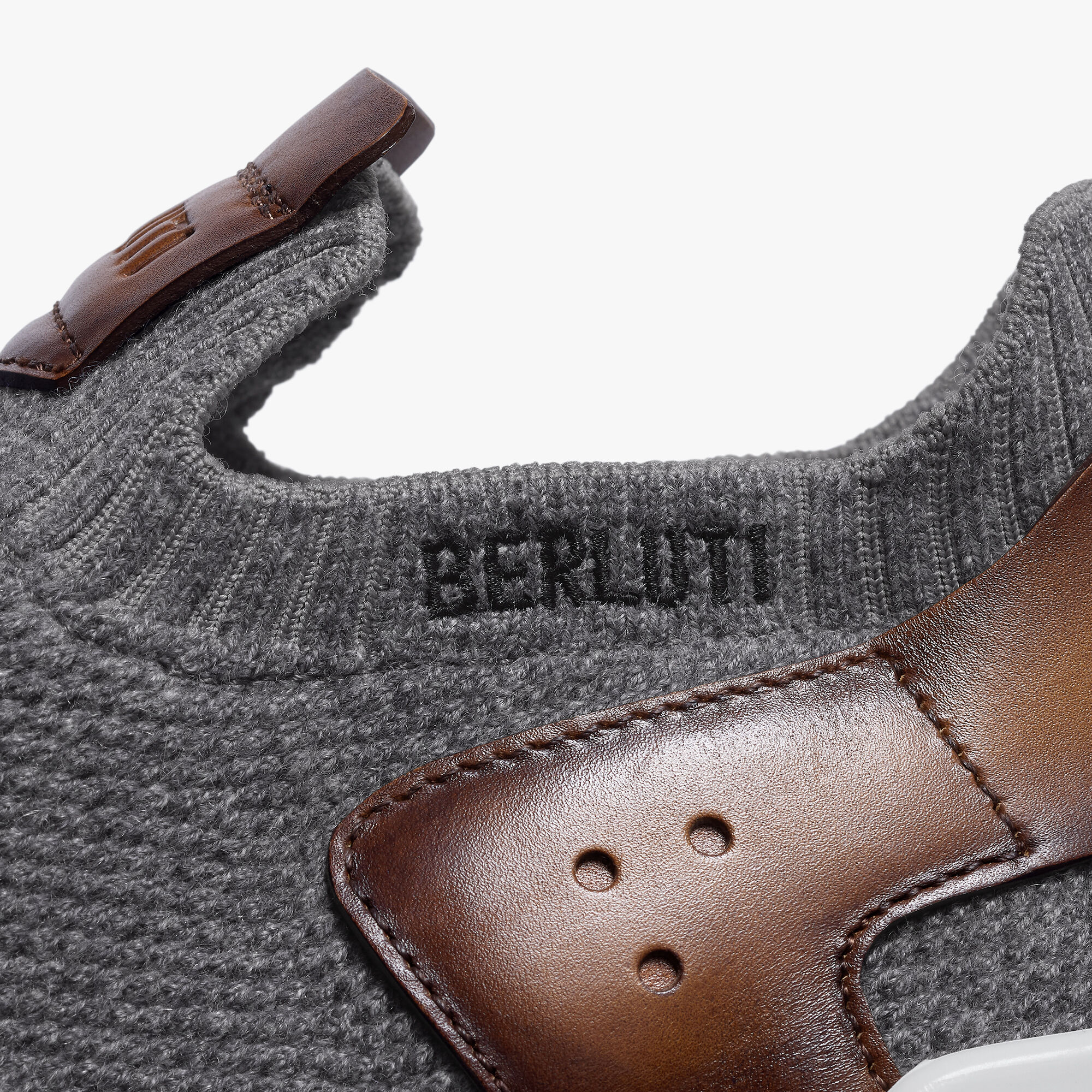 シャドウ カシミヤ＆レザースニーカー | ベルルッティ JP