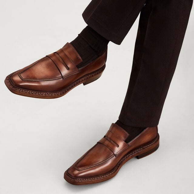Andy Demesure Neo Parade Venezia Calf Leather Loafer, SEQUOIA, hi-res 2