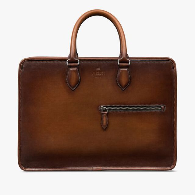 Un Jour Leather Briefcase, CACAO INTENSO, hi-res 8