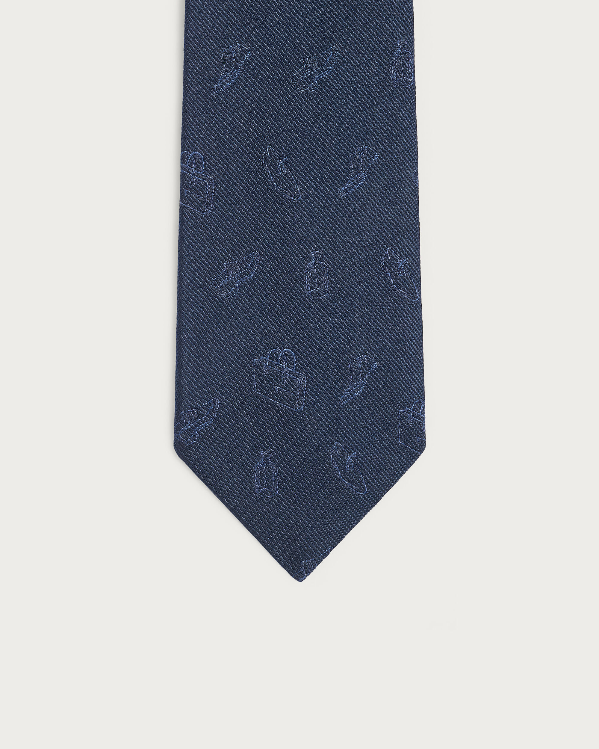 Berluti Icons Tie, Cold Night Blue, hi-res