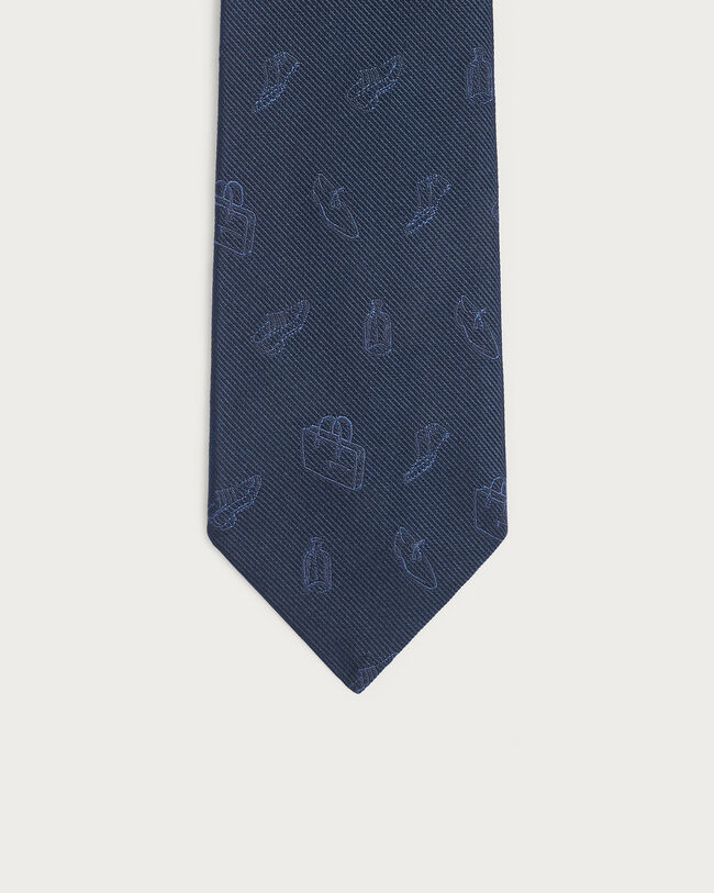 Berluti Icons Tie, Cold Night Blue, hi-res